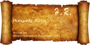 Hunyady Rita névjegykártya